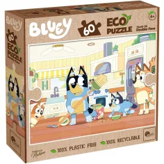Bluey 2 in 1 60-teiliges Eco-Puzzle und Malbuch 70x50cm - Lisciani
