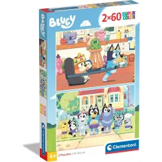 Bluey 2x60 Stück Supercolor Puzzle - Clementoni
