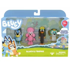 Bluey: Bluey und seine Freunde 4-teiliges Spielzeugfiguren-Set Bild 1