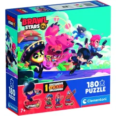 Brawl Stars Superhelden im Einsatz 180-teiliges Puzzle mit Aufkleber – Clementoni