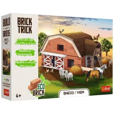 Brick Trick aus Ziegeln bauen: Bauernhof 130-teiliges Spielzeug - Trefl