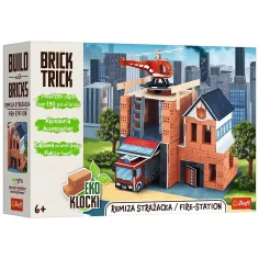 Brick Trick aus Ziegeln bauen: Feuerwehr 190-teiliges Konstruktionsspielzeug - Trefl