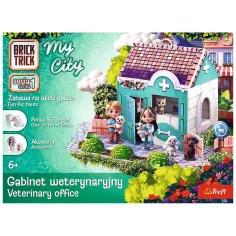 Brick Trick aus Ziegeln bauen: Meine Stadt Tierarztpraxis 50 Teile Bauspielzeug - Trefl
