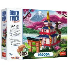 Brick Trick aus Ziegeln bauen: Pagode 160-teiliges Konstruktionsspielzeug - Trefl