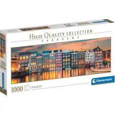 Buntes Amsterdam HQC 1000-teiliges Panorama-Puzzle - Clementoni