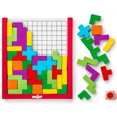 Buntes Holz Tetris Puzzle Spiel - Woodyland Bild 2