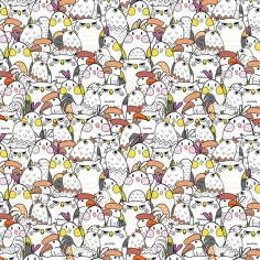 Cardex: Geschenkpapier mit fröhlichen Vogelmotiven, 100x70 cm