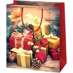 Cardex: Weihnachtsmuster normale Größe Geschenktasche 11x6x15cm