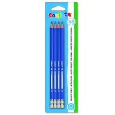 Carioca: Graphit-Bleistift mit Radiergummi HB 4er-Pack