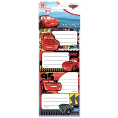 Cars 20er-Pack selbstklebende Heftetiketten Bild 1