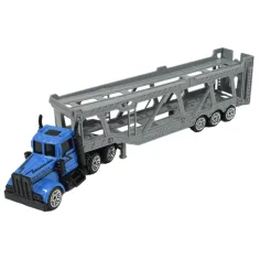 City Truck: Blauer Autotransporter Sattelschlepper 22cm Bild 2