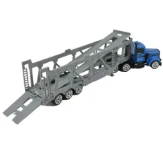 City Truck: Blauer Autotransporter Sattelschlepper 22cm Bild 4