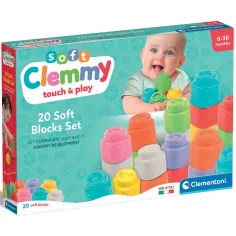 Clemmy: Touch & Play weiche bunte Bausteine 20er Set - Clementoni