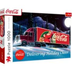 Coca-Cola Weihnachtskarawane 1000-teiliges Premium Plus Puzzle - Trefl Bild 1