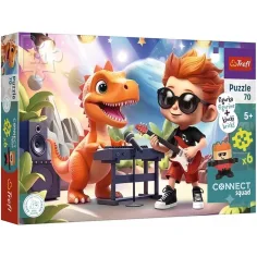 Connect Joe 70-teiliges Puzzle mit Figur und 6 Bauklötzen - Trefl Bild 1