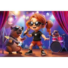 Connect Sue 70-teiliges Puzzle mit Figur und 6 Bauklötzen - Trefl Bild 2
