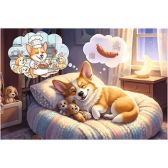 Corgi Traumwelt 60-teiliges Puzzle - Trefl Bild 2