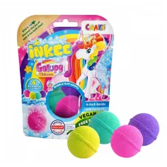 Craze Inkee: Galupy Einhorn vegan 4er-Set Badebomben