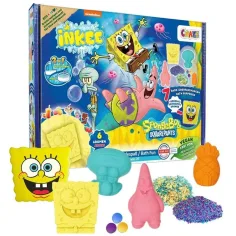 Craze: Inkee Spongebob Schwammkopf großes veganes Badeset Bild 2