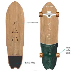 Cruiser mit Holzoptik, bronzfarbene, 28"-Rollen