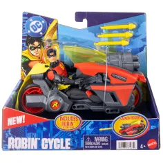 DC Robin Actionfigur mit Motorrad und Raketenwerfer – Mattel