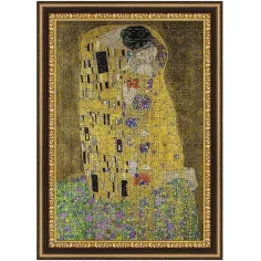 Der Kuss, Klimt - 500 Teile Puzzle mit Rahmen - Trefl