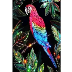 Diamantmalerei Puzzle: Papagei Diamantmalset 10x15cm
