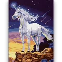 Diamantmalerei-Puzzle: Schneewittchen Einhorn Diam painting Set 10x15cm