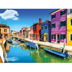 Diamantmalerei Puzzle: Venedig Diamantmalset 30x40cm