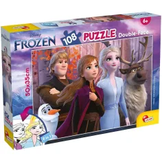 Die Eiskönigin 2 2-in-1 Puzzle und Malset mit 108 Teilen, 50x35 cm – Lisciani