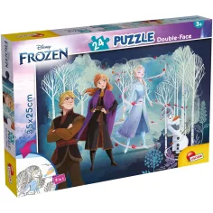 Die Eiskönigin 2-in-1 Puzzle und Malset, 24 Teile, 35x25 cm – Lisciani