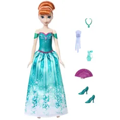 Die Eiskönigin: Magische Überraschung Anna Puppe mit Fächer - Mattel Bild 2