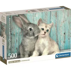Die Freundschaft von Katze und Hase HQC 500 Teile Compact Puzzle - Clementoni