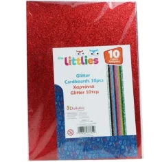 Die Littlies Bunte glitzernde Schaumstoffplatten 10er-Pack A/4