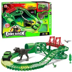 Dino-Abenteuerpark mit Geländewagen und Zubehör