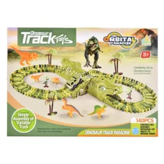 Dino-Park Spielset mit Auto, Dinosauriern 140-teilig