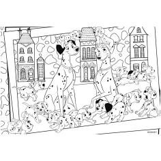 Disney 101 Dalmatiner 2-in-1 Puzzle und Malset mit 24 Teilen, 50x35cm – Lisciani Bild 3