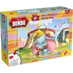 Disney Dumbo 2-in-1 35-teiliges Maxi-Puzzle und Ausmalbild 70x50cm – Lisciani