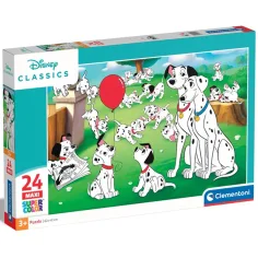 Disney-Klassiker: 101 Dalmatiner 24-teiliges Maxi Supercolor Puzzle - Clementoni