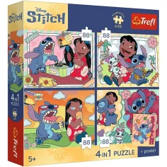 Disney Lilo & Stitch - 4 x 88 Teile Premium Plus Kinderpuzzle - Trefl Bild 1