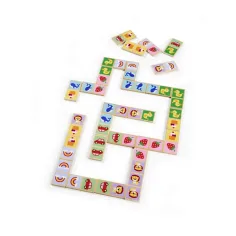 Eichhorn: Buntes Holzdomino mit kindlichen Motiven – Simba Toys Bild 2