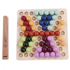 Eichhorn: Montessori-Entwicklungsspiel mit Holzpinzette und Kugeln Bild 2