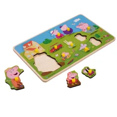 Eichhorn: Peppa Wutz Holzgriff Formenpuzzle 13-teilig