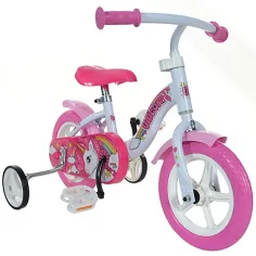 Einhorn rosa-weiße Kinderfahrrad in Größe 10 - Dino Bikes Fahrrad Bild 2