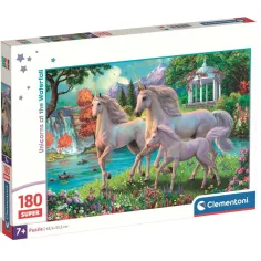 Einhörner am Wasserfall 180-teiliges Super-Puzzle - Clementoni Bild 1