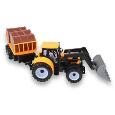 Engineering Truck: Baggertraktor mit Anhänger und Fässern in verschiedenen Ausführungen 43cm Bild 3
