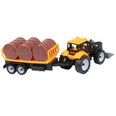 Engineering Truck: Traktor-Set mit Anhänger und Ölfässern 28cm Bild 2