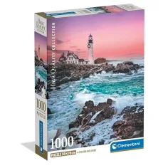 Erster Schneefall am Portland Head HQC 1000 Teile Puzzle mit Poster - Clementoni