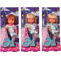 Evi Love: Évi Puppe im Schlafanzug mit Einhorn in verschiedenen Varianten - Simba Toys