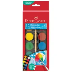 Faber-Castell: Aquarellfarben Set mit 12 Stück 30mm Runden Bild 1
